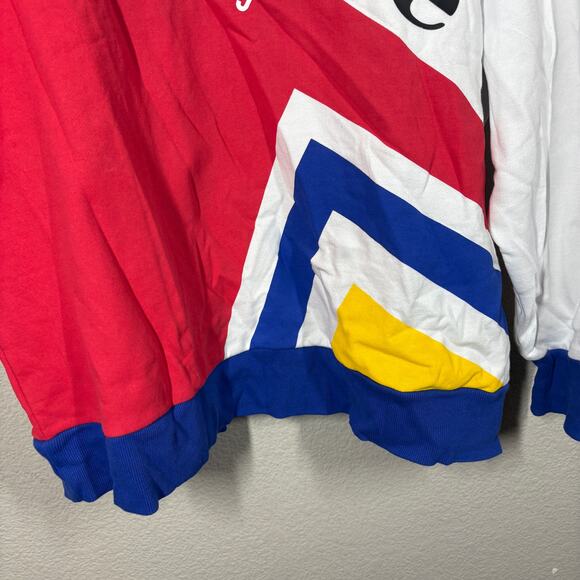 Ellesse Womens Medium Crew Neck Dolomito Sweatshirt White Red Blue Cotton Blend - Picture 7 of 13